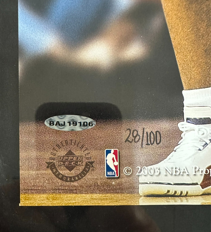 2003 LeBron James & Carmelo Anthony Signed Upper Deck 16x20 Rookie Photo /100