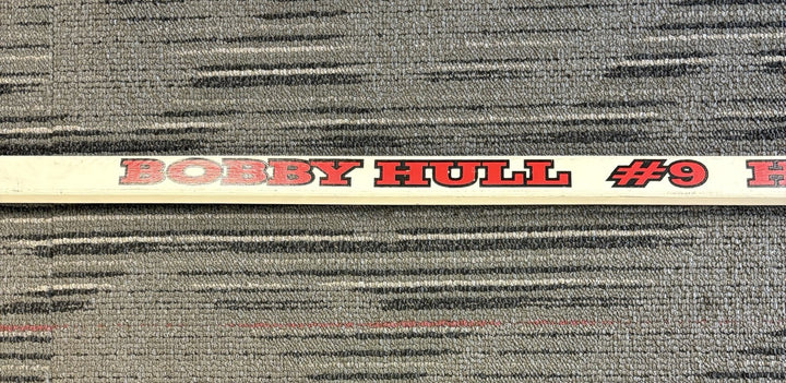 Bobby Hull Signed Stats And HOF Stick Chicago Black Hawks Sportsworld COA