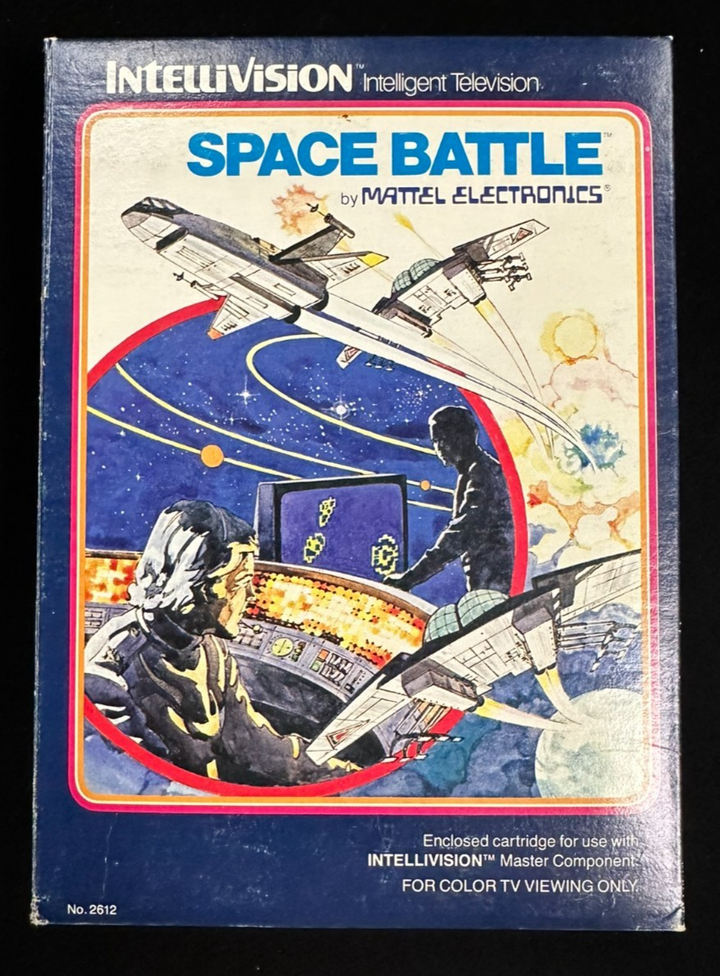1981 Intellivision Space Battle Game W/ Inlays, Manual & Original Box