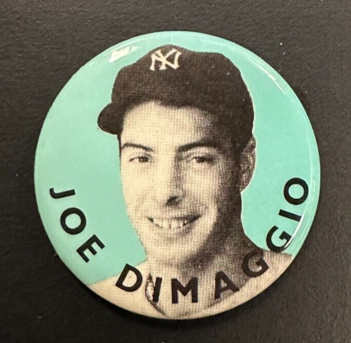 Vintage 1950's Joe DiMaggio Pin / Pinback New York Yankees