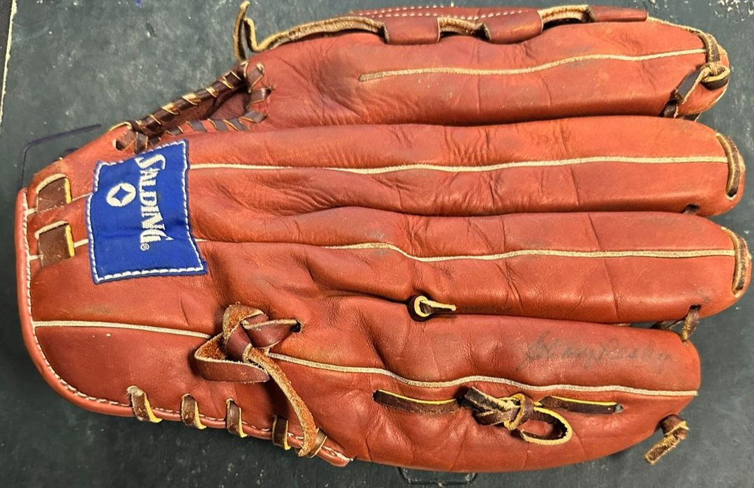 Ted Williams John Pesky & Bobby Doerr Autographed Spalding Baseball Glove HOF