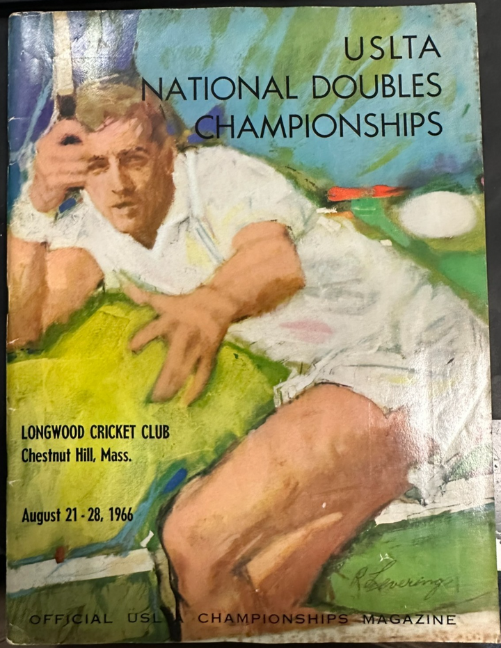 1966 USLTA Tennis National Doubles Championships Program BJ King Arthur Ashe