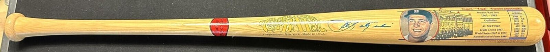 Carl Yastrzemski Autographed Cooperstown Bat Company Career Stats Bat