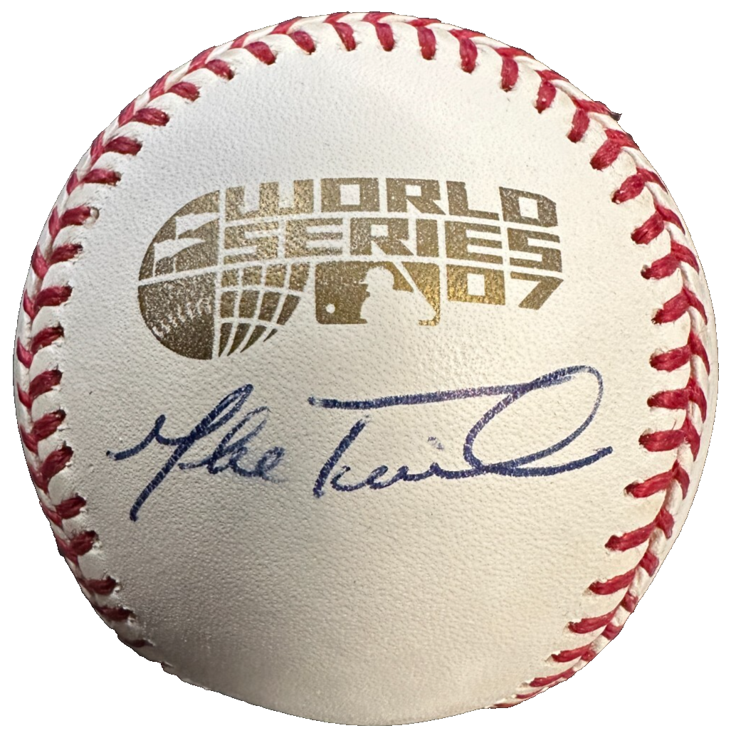 Mike Timlin Autographed 2007 World Series Baseball Boston Red Sox