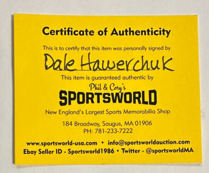 Dale Hawerchuk Autographed Philadelphia Flyers Hockey Puck NHL