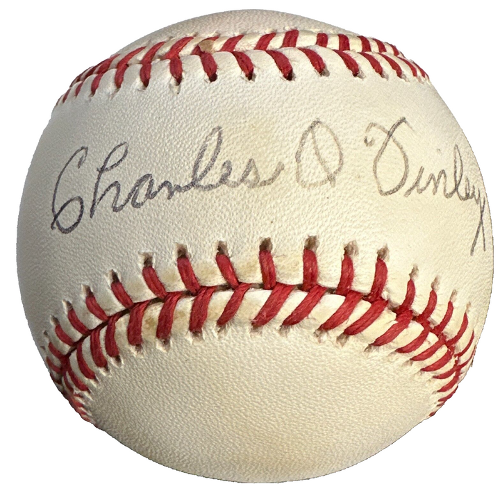 Charlie O Finley Autographed Bobby Brown American League Baseball