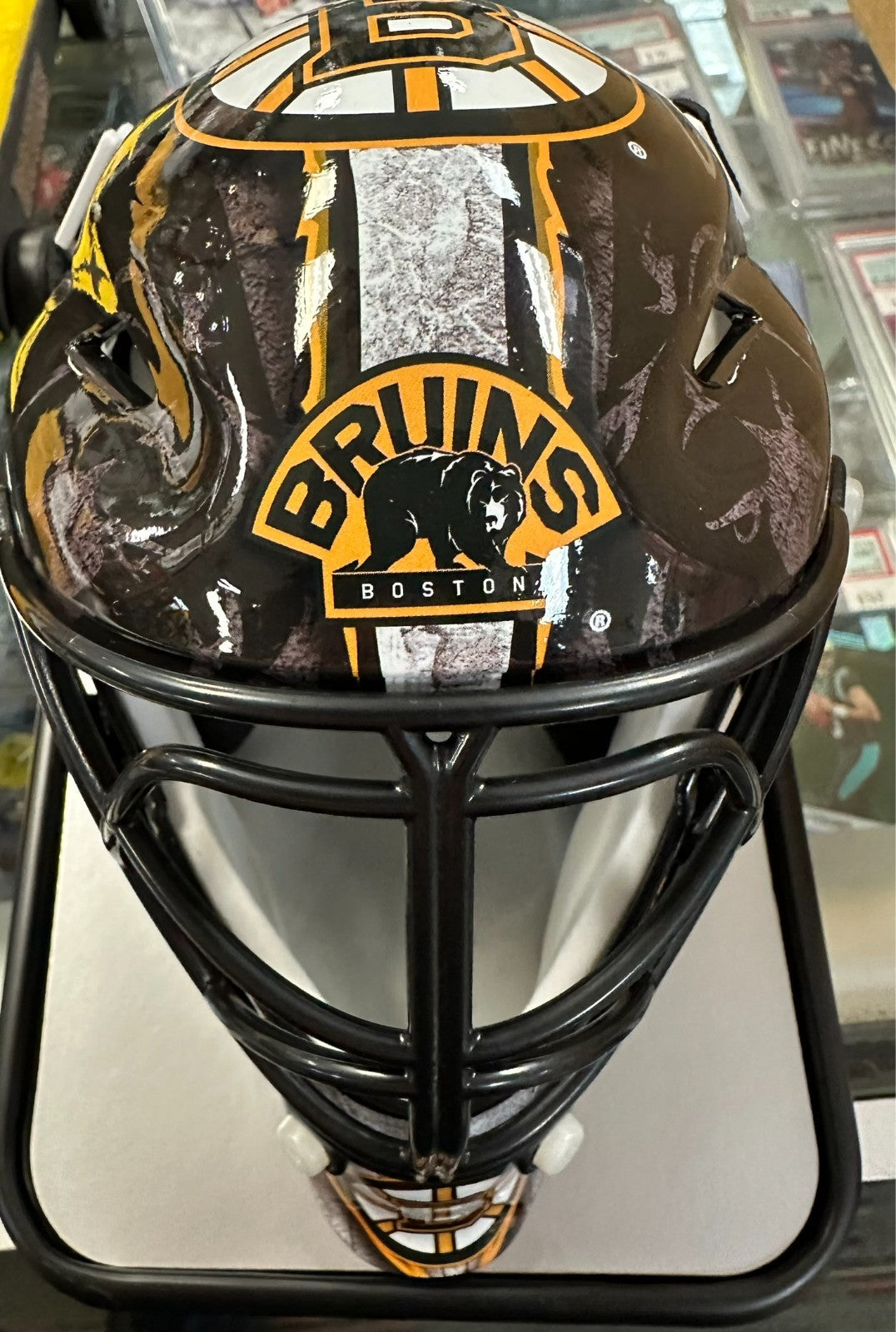 Jeremy Swayman Autographed Boston Bruins Mini Goalie Mask NHL JSA