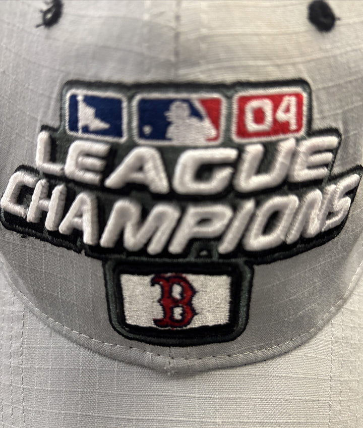 2004 Boston Red Sox New Era Hat One Size Fits All Grey League Champions MLB
