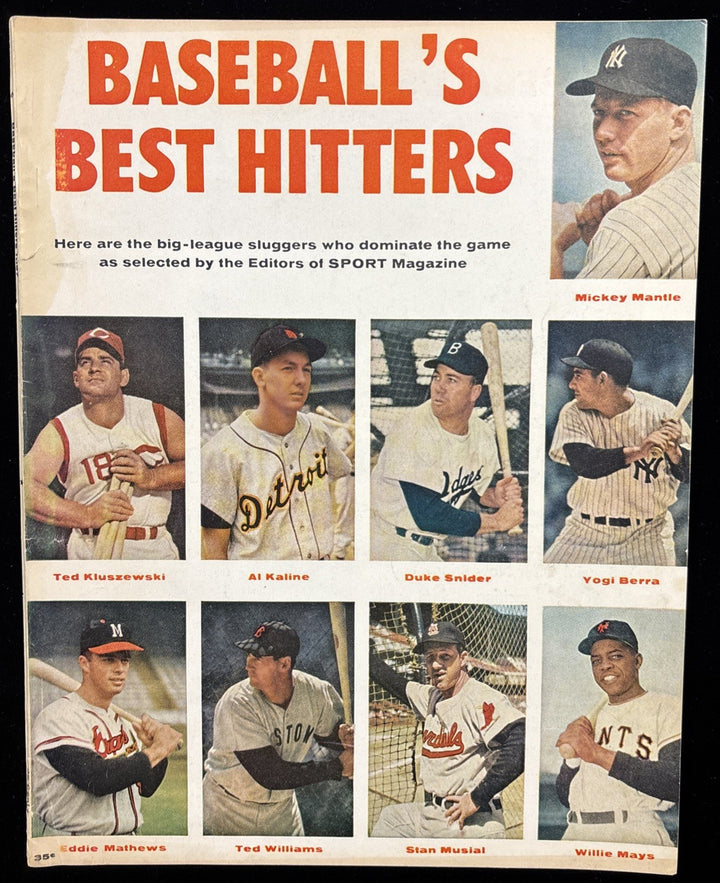 1957 BASEBALLS BEST HITTERS MAGAZINE / MANTLE / KALINE MUSIAL / MAYS / WILLIAMS