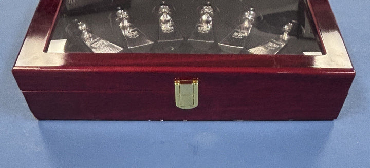 New England Patriots 12pc Replica Super Bowl Ring & Trophy Set w/ Display Box