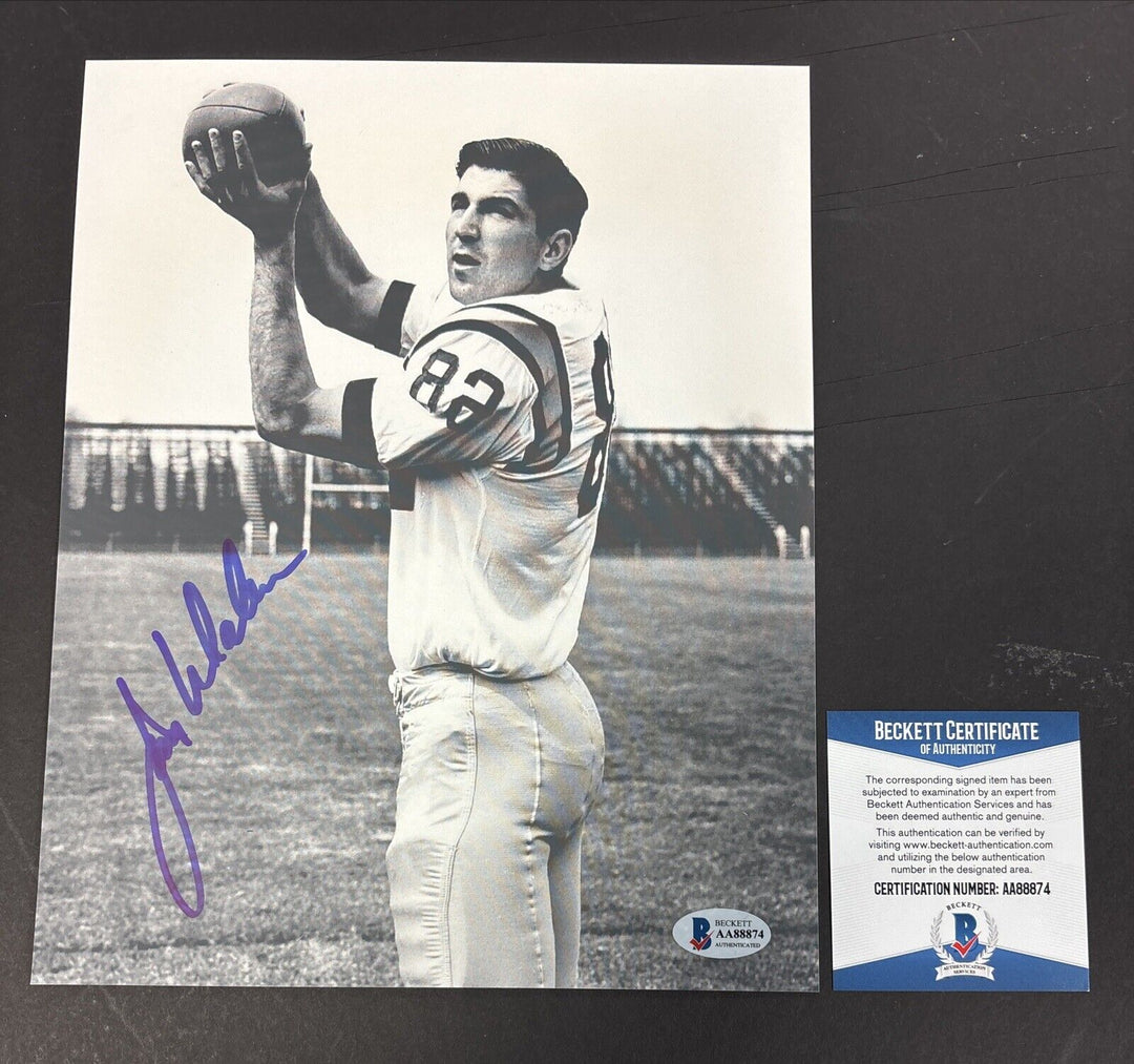 Jim Whalen Signed Auto New England Patriots 8x10 Photo Beckett COA