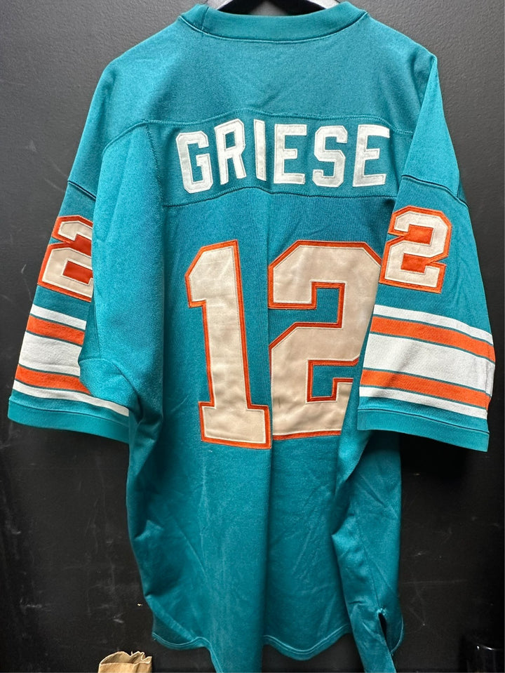 Bob Griese 1967 Miami Dolphins Mitchell & Ness Throwback Jersey NFL SZ 56