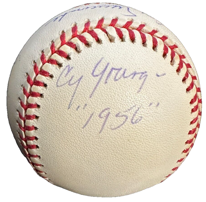 Don Newcombe Autographed Official National League Stats Baseball Dodgers