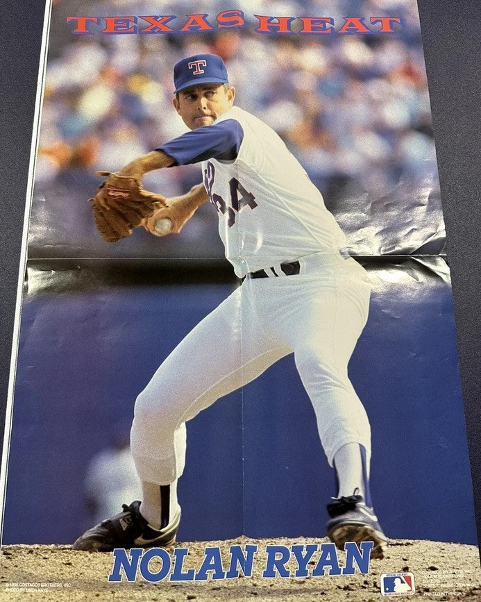 Nolan Ryan Texas Heat 16 X 24 Poster Costcos Brothers 1990 Texas Rangers HOF