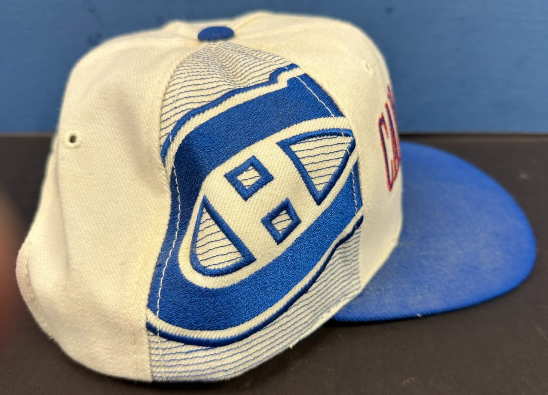 Vintage Montreal Canadiens Sports Specialties Laser Shadow Snapback Hat Cap