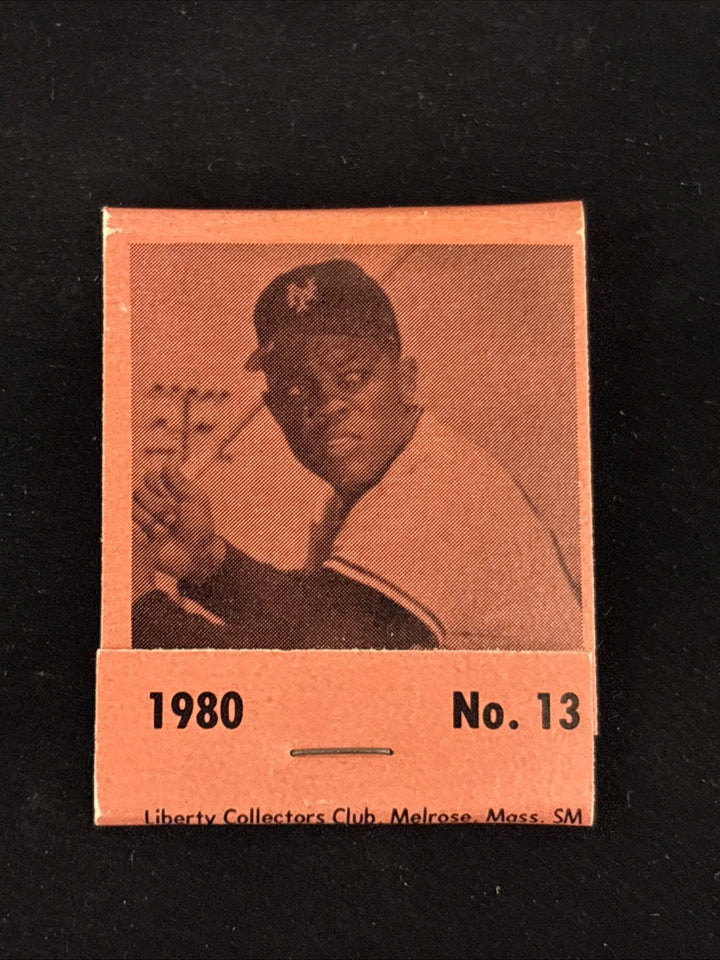 1980 Liberty Superstars Matchbook Salmon Willie Mays No. 13 San Francisco