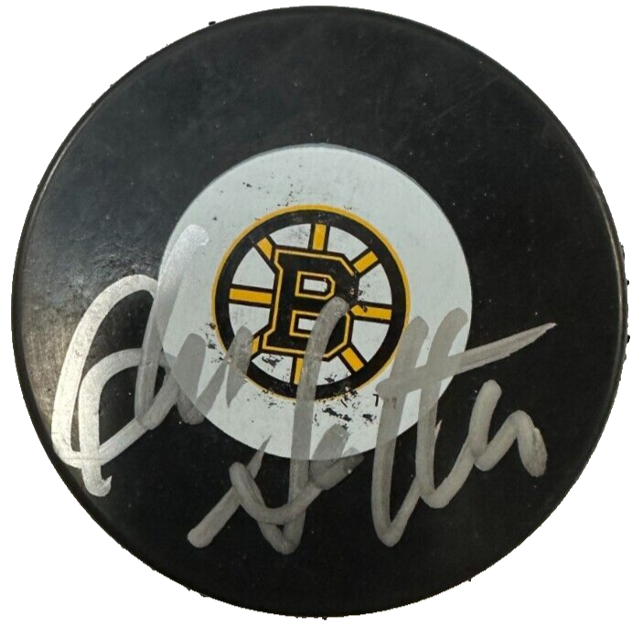 Glen Sather Signed Puck Autographed Boston Bruins