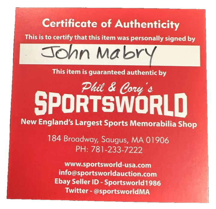 John Mabry Autographed Official National League Baseball Cardinals