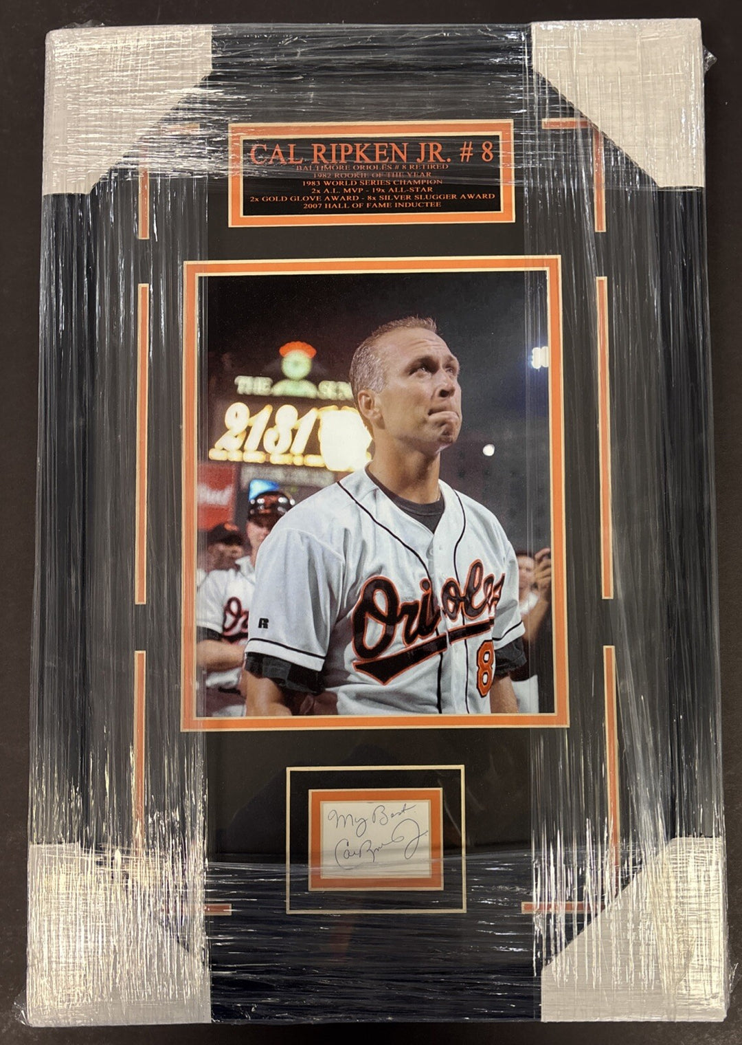 Cal Ripken Jr Signed Framed Cut Autograph & Photo Baltimore Orioles Sportsworld