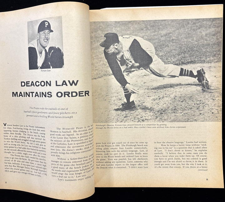 1961 Baseball Sports All Stars magazine Vernon Law Pittsburgh Pirates Cover