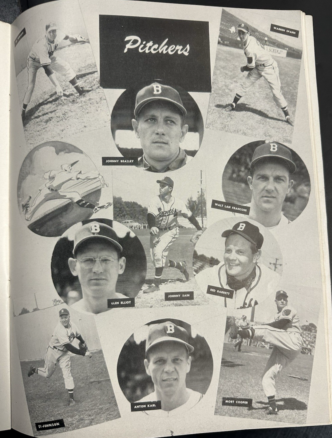 1947 Boston Braves Baseball Yearbook Spahn Sain Holmes Torgeson
