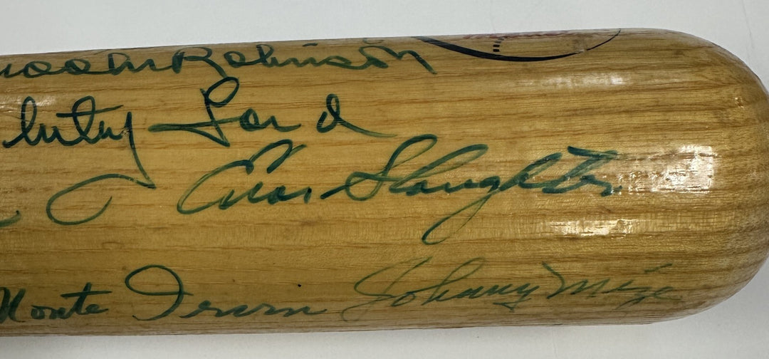 Baseball Hall of Famers Autographed Bat Kiner Winfield Carlton Brock