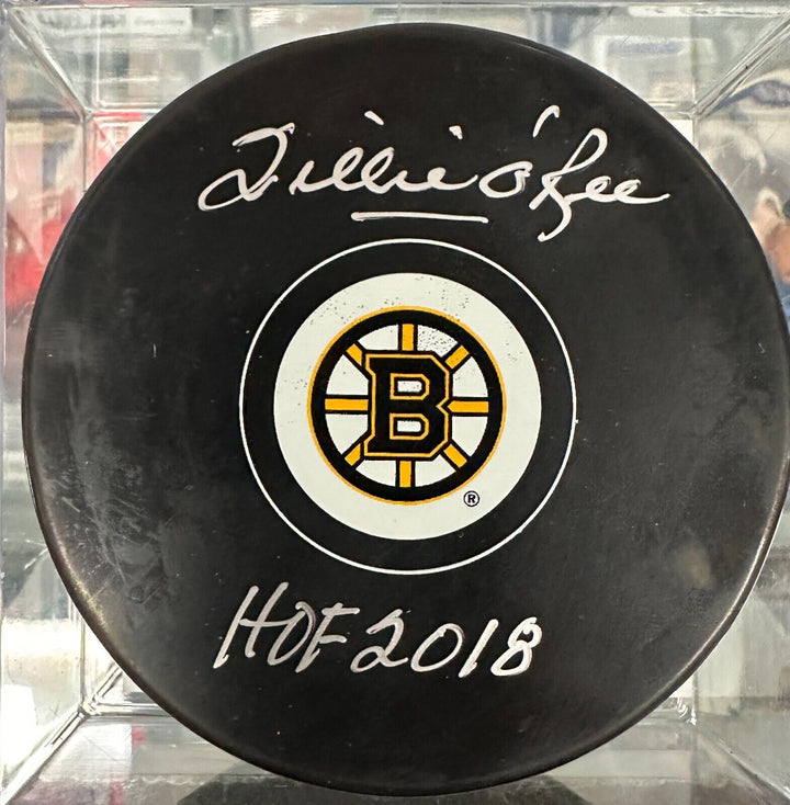 Willie O’Ree Autographed Boston Bruins Hockey Puck W/ HOF 2018