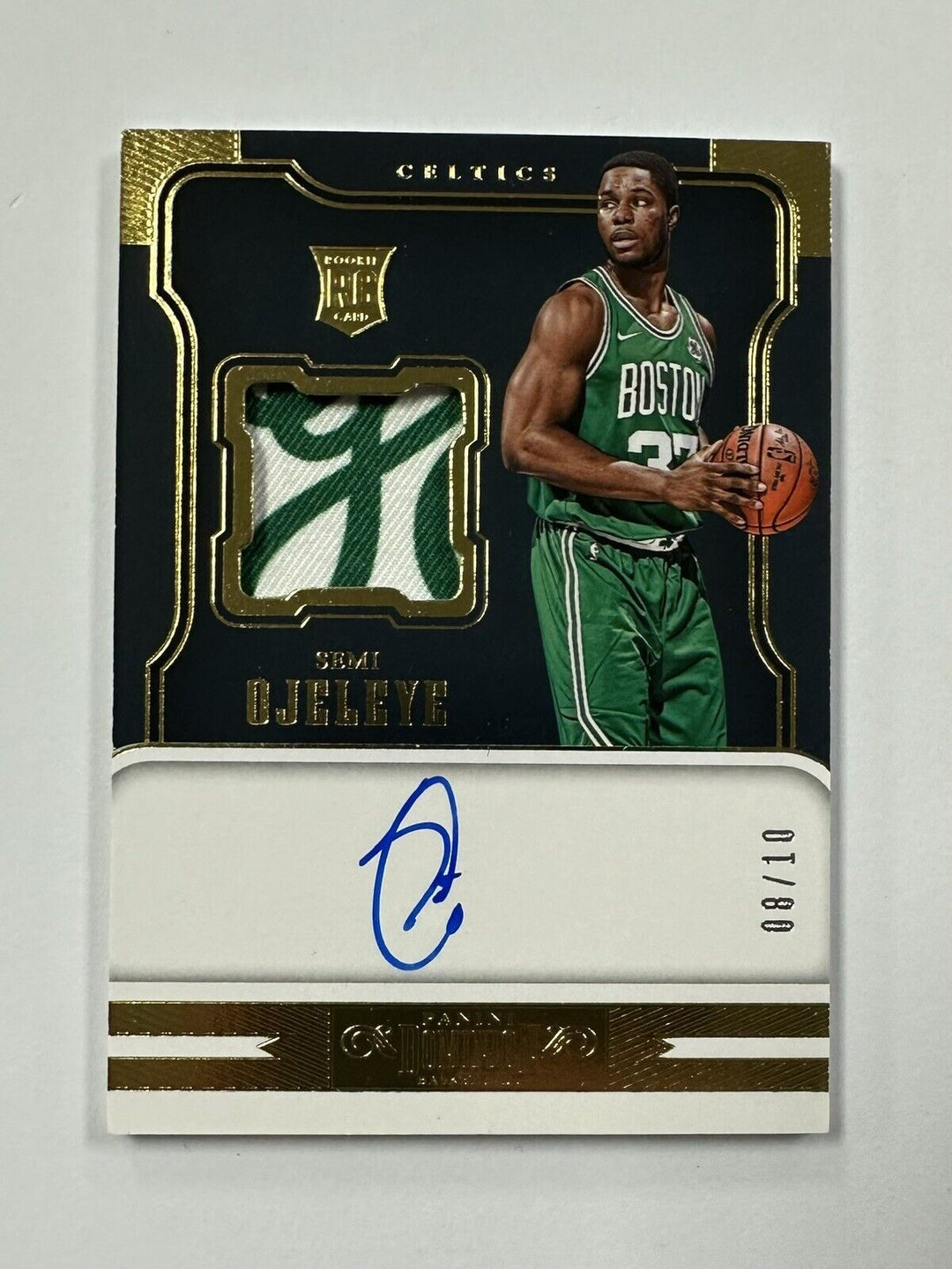 2017-18 Panini Dominion Semi Ojeleye Gold RPA 8/10 GE Patch