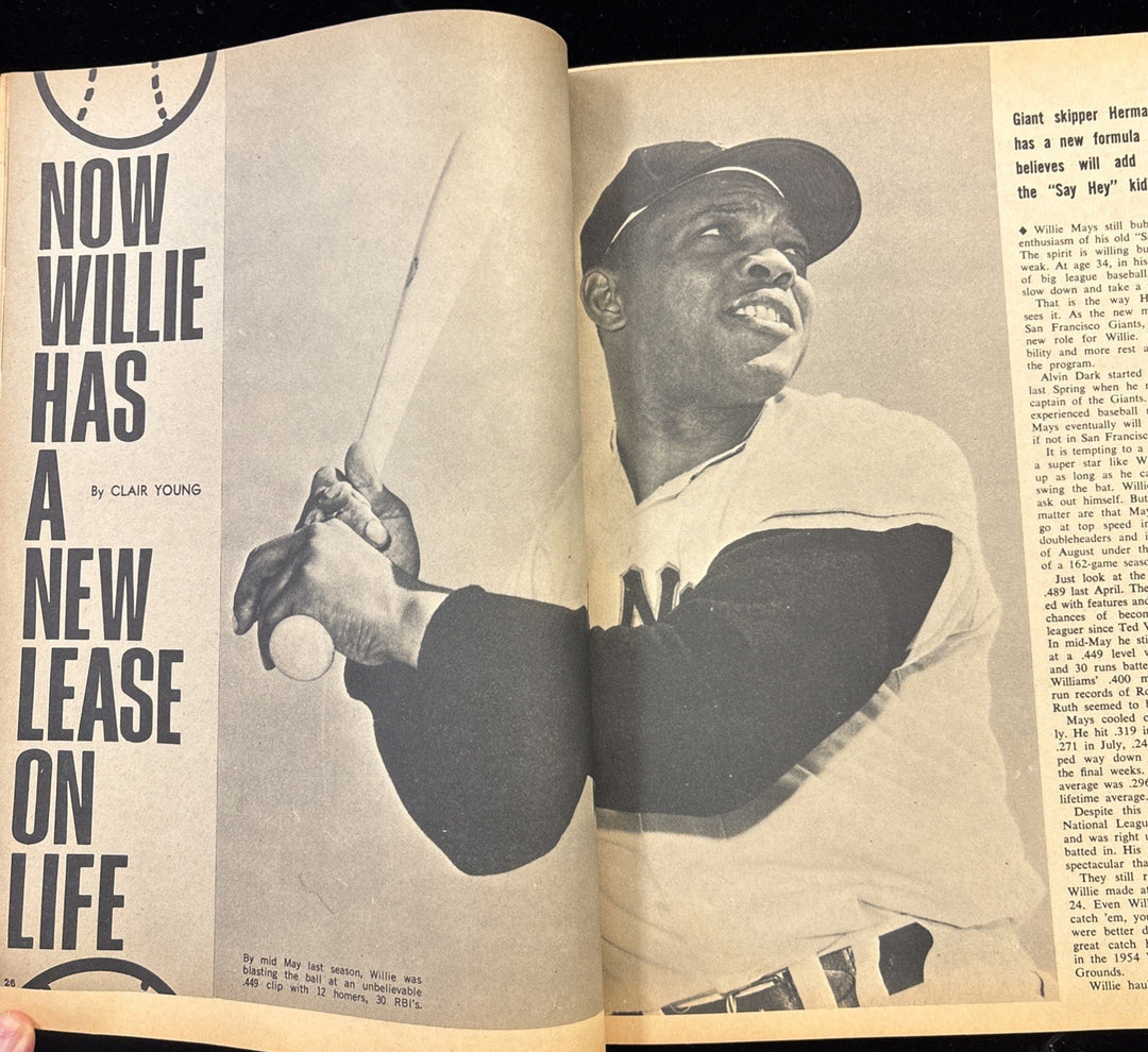 1965 Sport World Magazine Willie Mays San Fransisco Giants