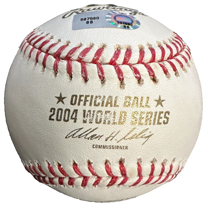 Manny Ramirez Autographed 2004 World Series Baseball Red Sox BAS MLB Holograms