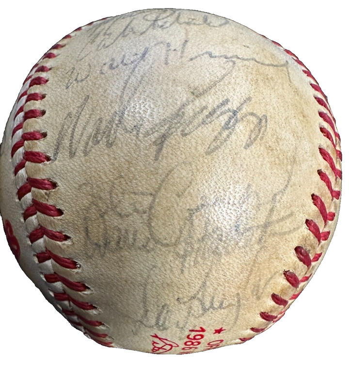 1986 Boston Red Sox Team Signed World Series Baseball BAS Seaver Clemens Rice