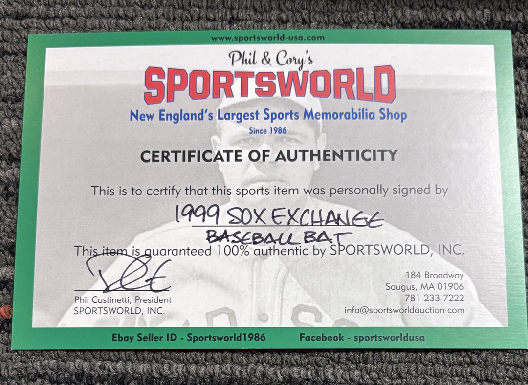 1999 Sox Exchange Fantasy Camp Signed Baseball Bat Pesky Brooks Robinson Etc.