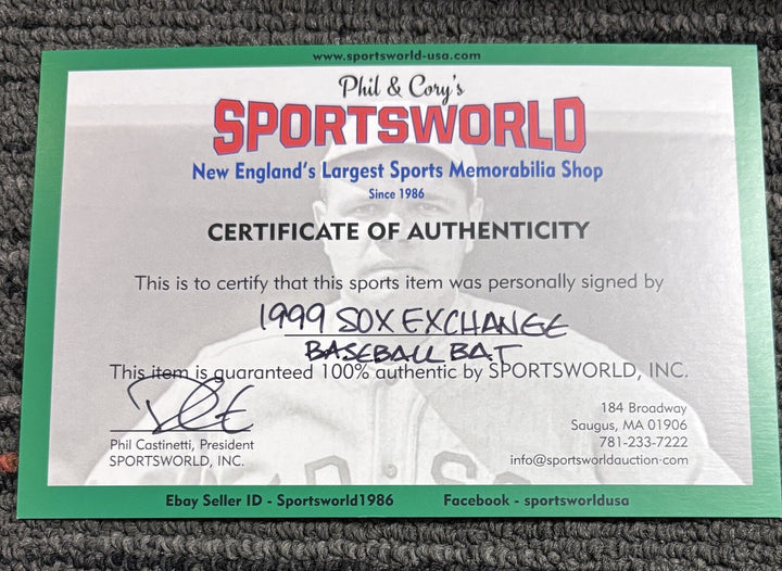 1999 Sox Exchange Fantasy Camp Signed Baseball Bat Pesky Brooks Robinson Etc.