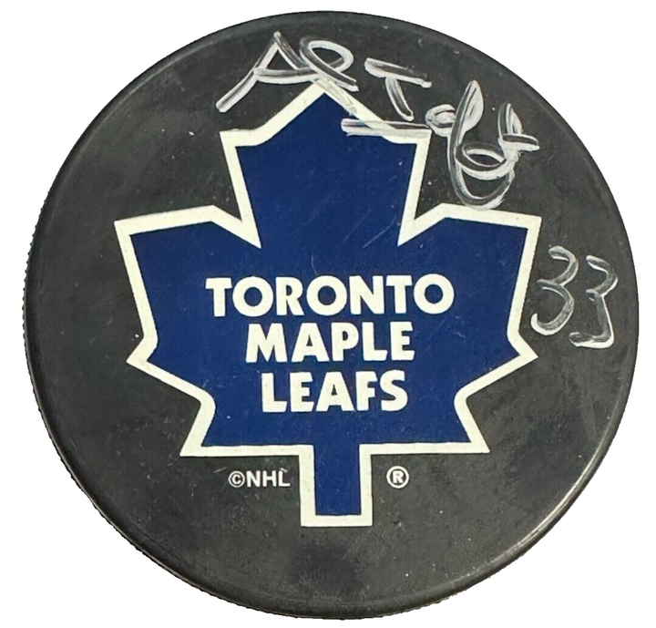 Al Iafrate Autographed Toronto Maple Leafs Hockey Puck NHL