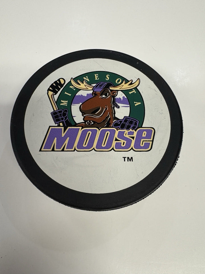 Vintage IHL Minnesota Moose Official Hockey Puck