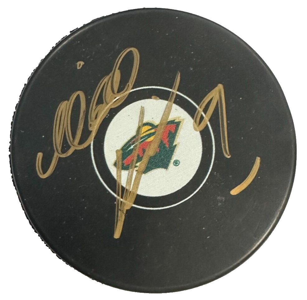 Mikko Koivu Autographed Minnesota Wild Hockey Puck NHL