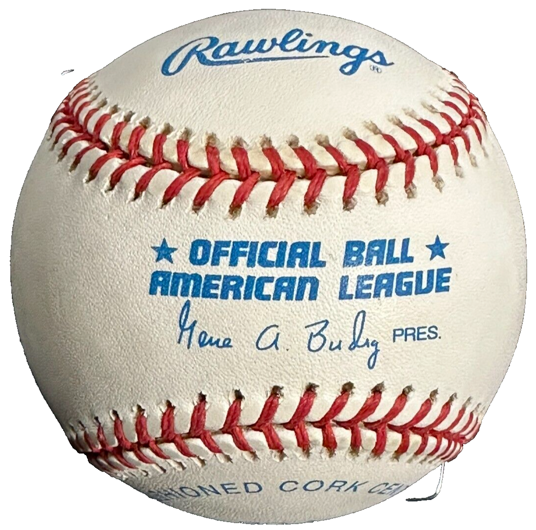 Hector Lopez Autographed Gene Budig American League Baseball W/ 1961 WS Champs