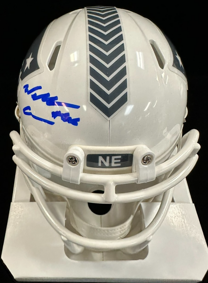 Will Campbell Autographed New England Patriots Salute to Service Mini Helmet JSA