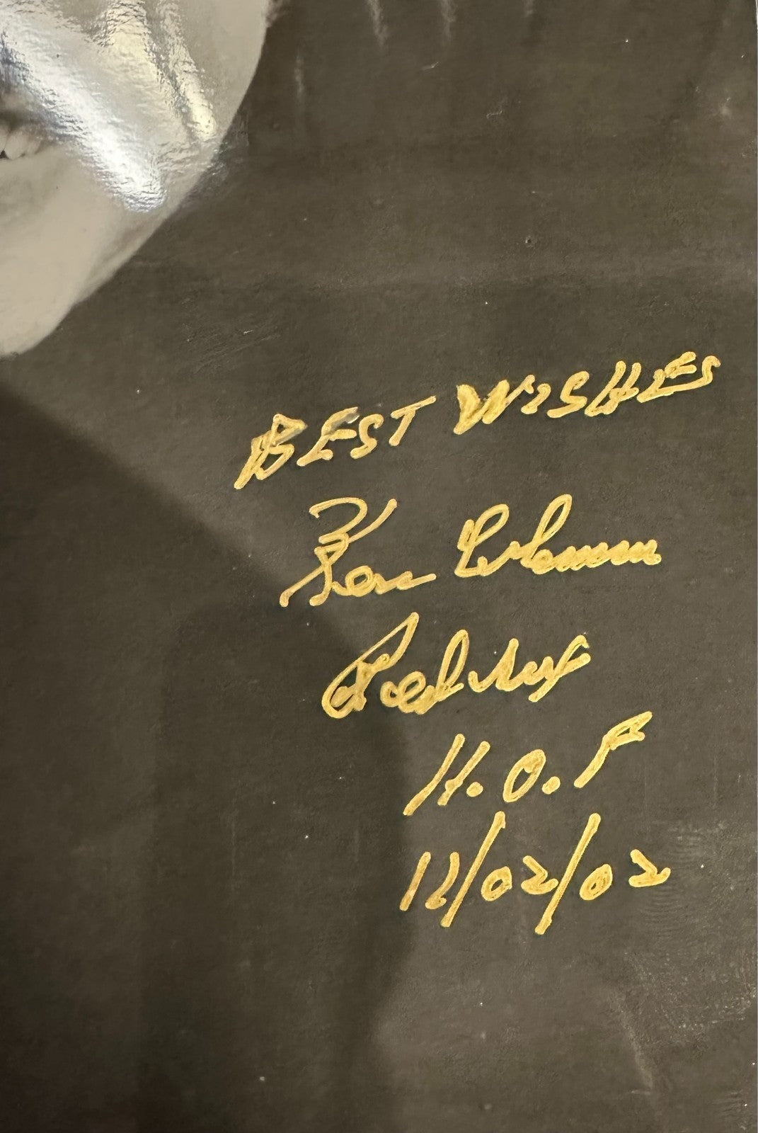 Ken Coleman Autographed Announcer 8x10 Photo W/ Red Sox HOF 12/2/02 BAS