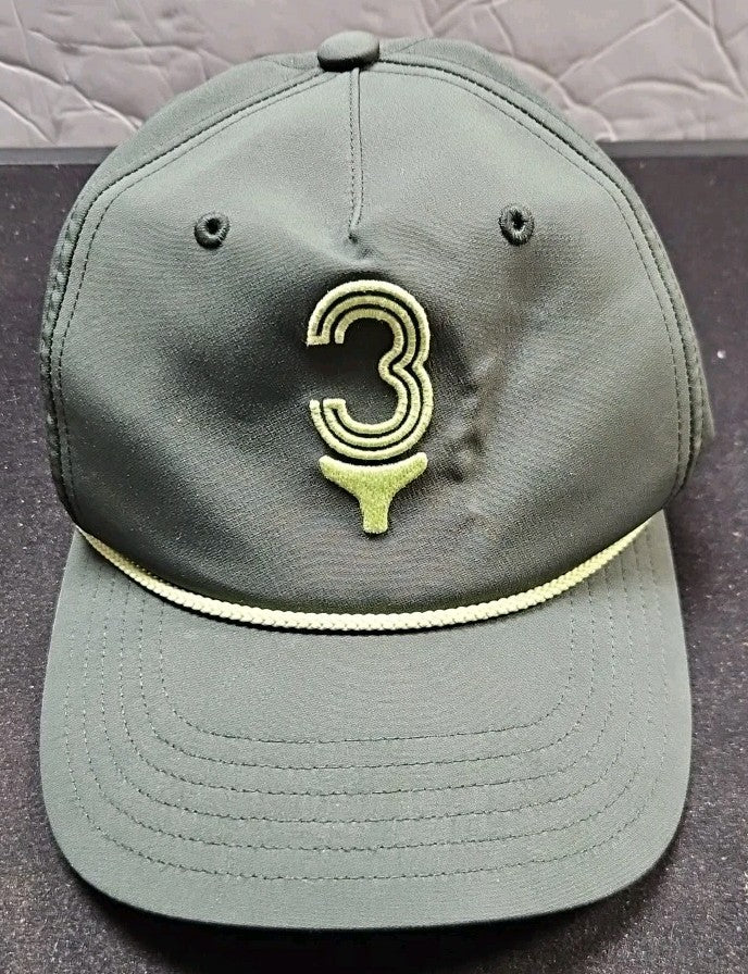 Adidas Tee Time Snapback Hat Cap Green Rope 3 Tee Logo Golf 5 Panel 1 size 
