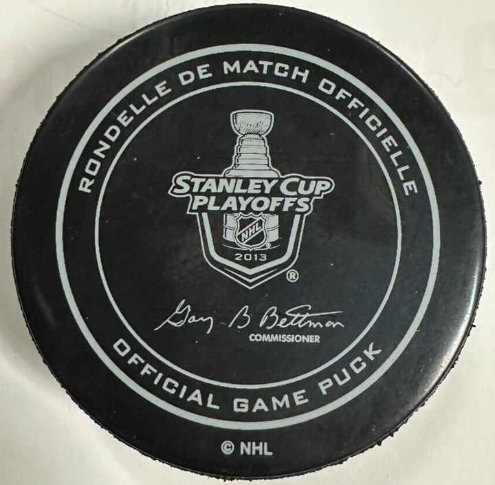 Dougie Hamilton Autographed 2013 Stanley Cup Playoffs Official Game Puck Bruins