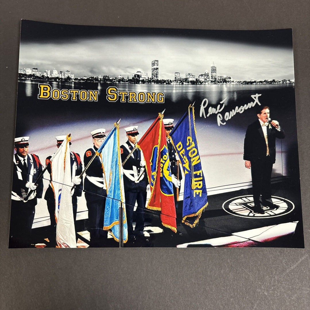 Rene Rancourt Signed 8x10 Boston Bruins Sportsworld