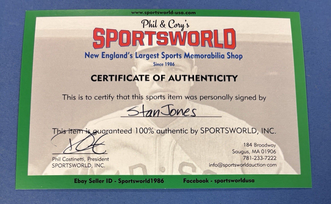 Stan Jones HOF Signed Wilson Football Chicago Bears Sportsworld COA
