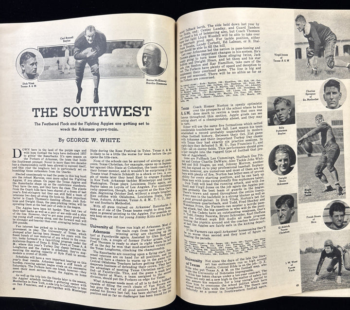 1937 Football Illustrated Annual Coast To Coast Preview 