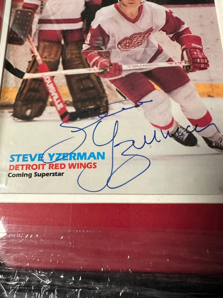 Steve Yzerman Autographed Detroit Red Wings 8x10 Photo Framed BAS HOF