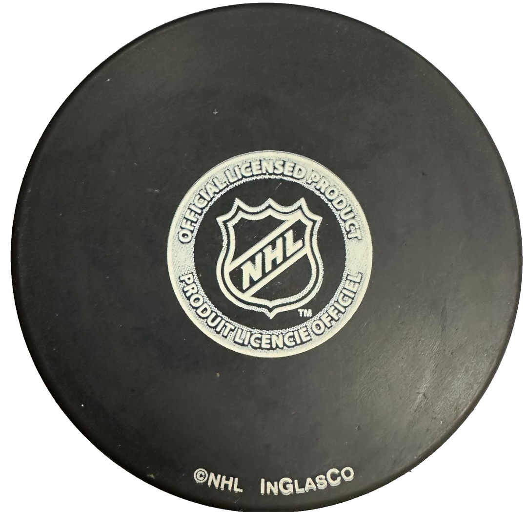 Pat Verbeek Autographed Detroit Red Wings Hockey Puck W/ 522 Goals HOF