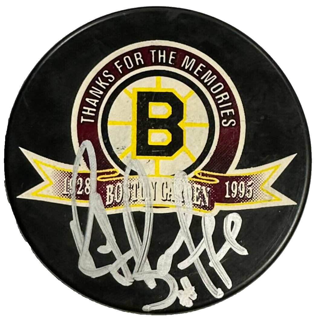 Ray Bourque Autographed Boston Garden Thanks for the Memories Hockey Puck