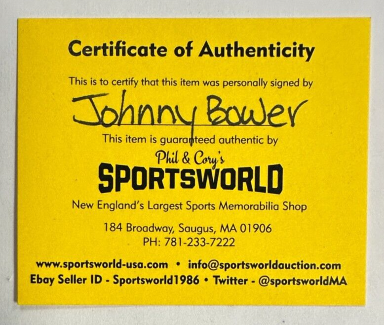 Johnny Bower Autographed Toronto Maple Leafs Hockey Puck W/ HHOF 76