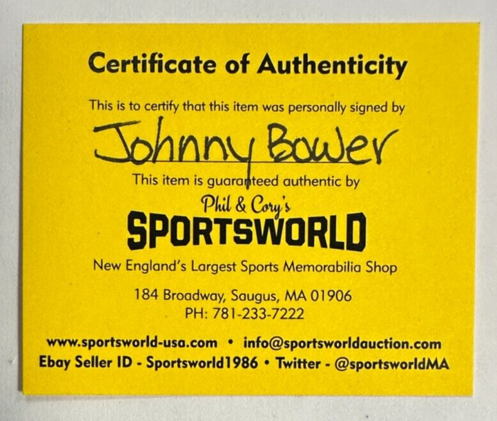 Johnny Bower Autographed Toronto Maple Leafs Hockey Puck W/ HHOF 76