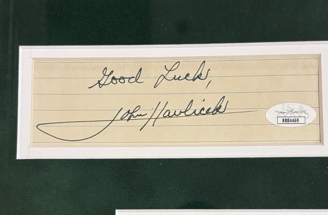John Havlicek Signed Framed Cut With 8x10 JSA Boston Celtics